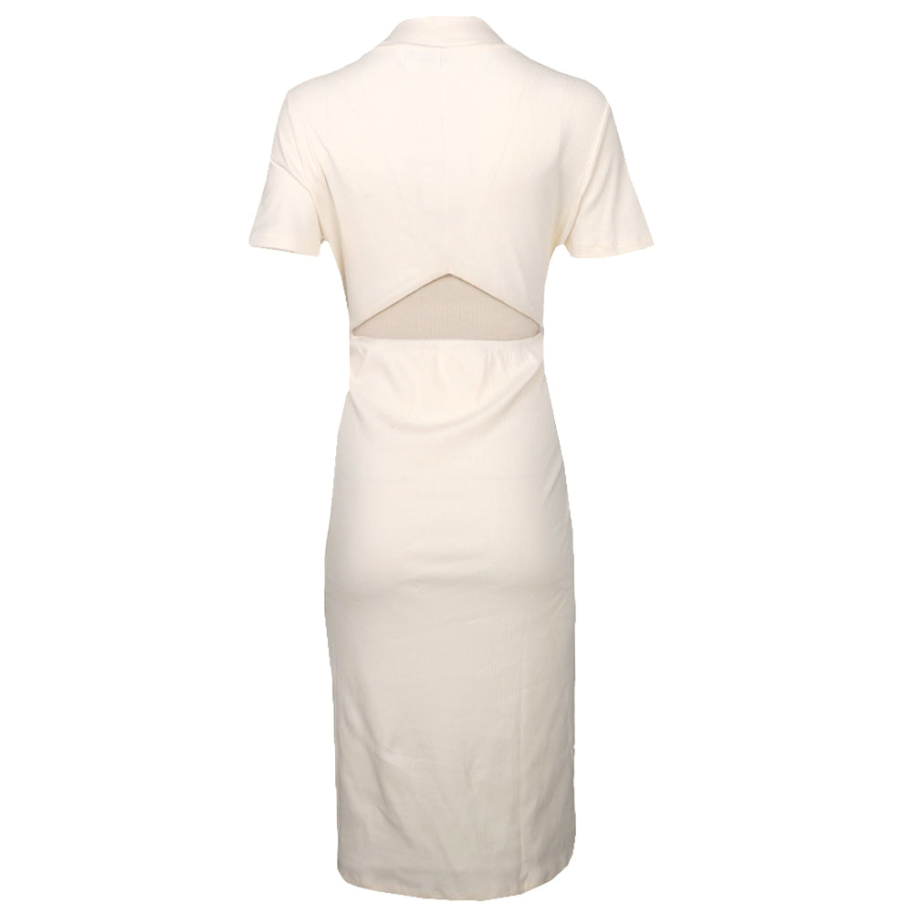 Classics Ribbed Short Sleeve Midi Dress、mySite、gtrtttuynbv