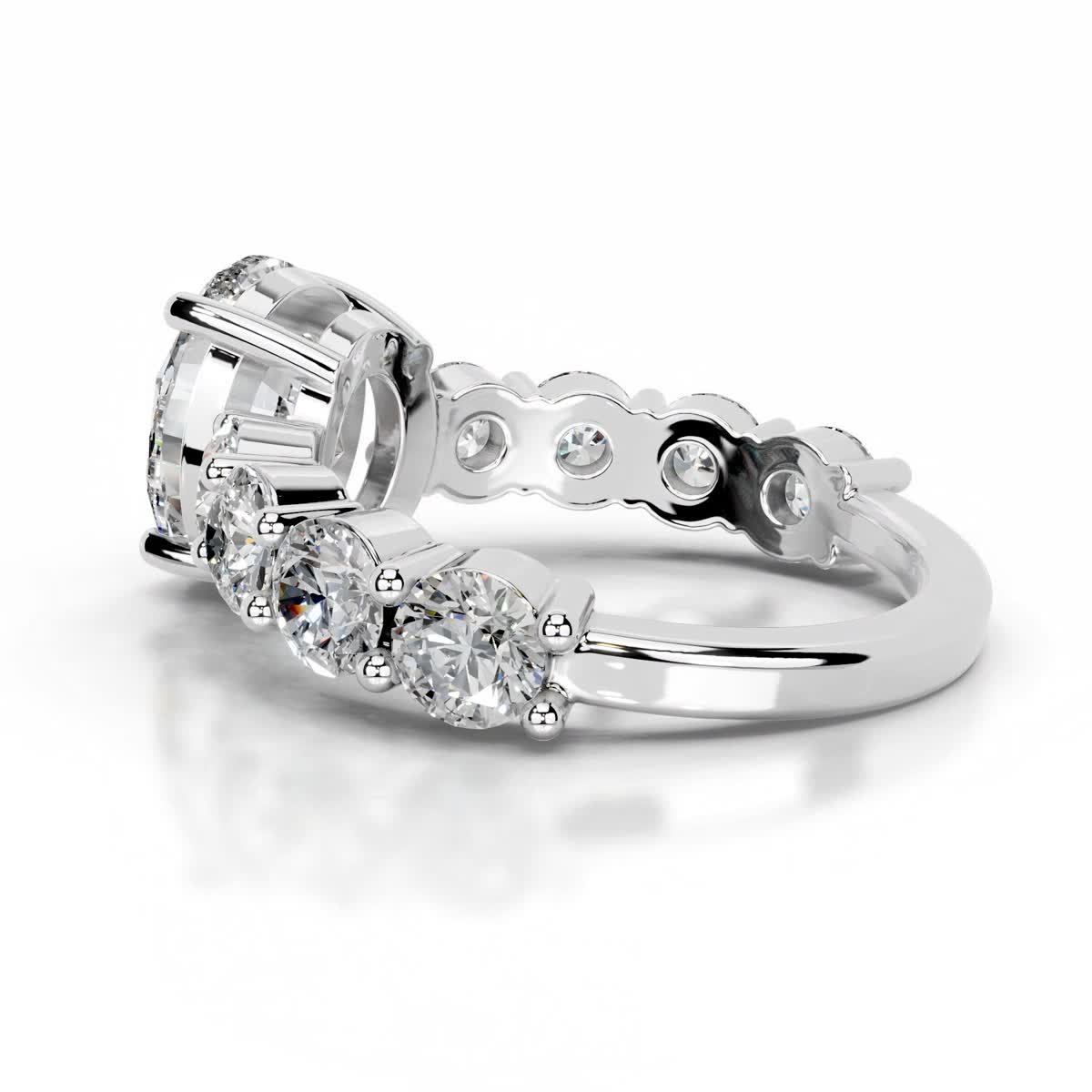 Odin Lab Grown Diamond Ring (4 Carat) -18K White Gold、mySite、hinf8tx79