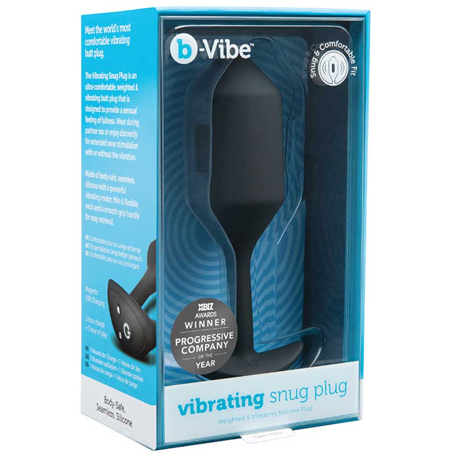 B-Vibe Vibrating & Weighted Snug Plug Black XL、mySite、bottomscart