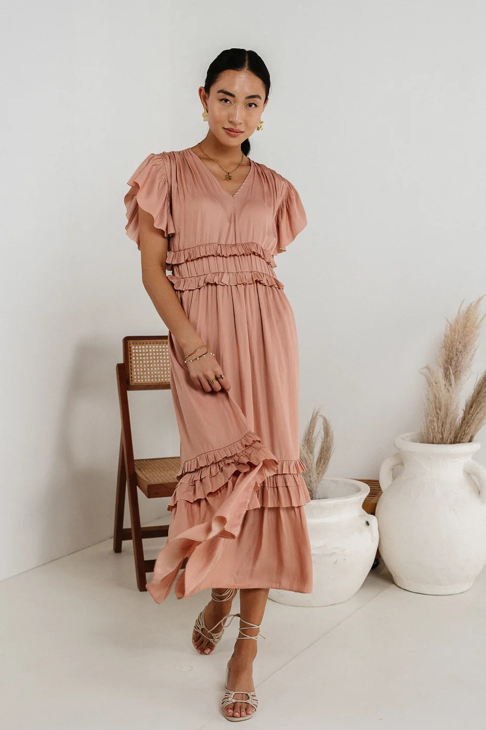  Willa Ruffle Dress in Blush - FINAL SALE、mySite、merchandisen