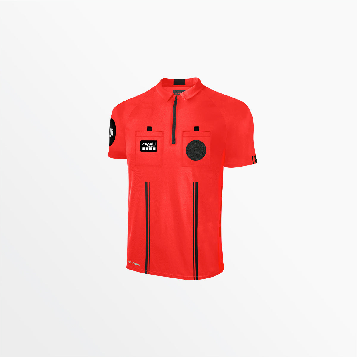 MEN'S OFFICIAL REFEREE 1/4 ZIP SHORT SLEEVE JERSEY、mySite、neckold