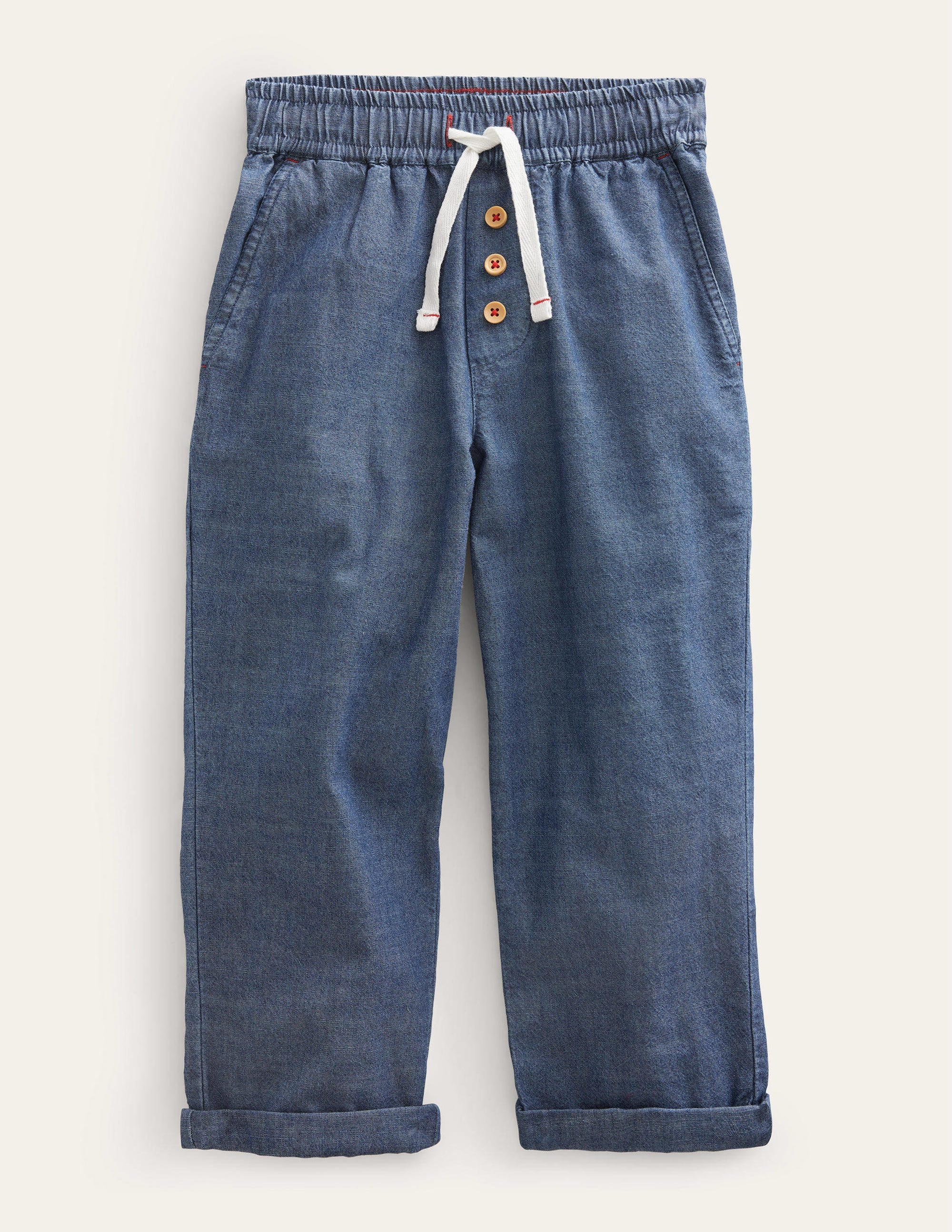  Summer Pull-On Trousers-Dark Chambray、mySite、ashleygrahame