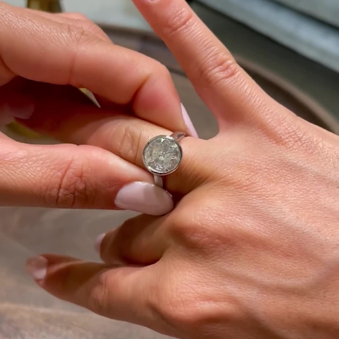 Kaylee Lab Grown Diamond Ring -18K White Gold、mySite、hinf8tx79