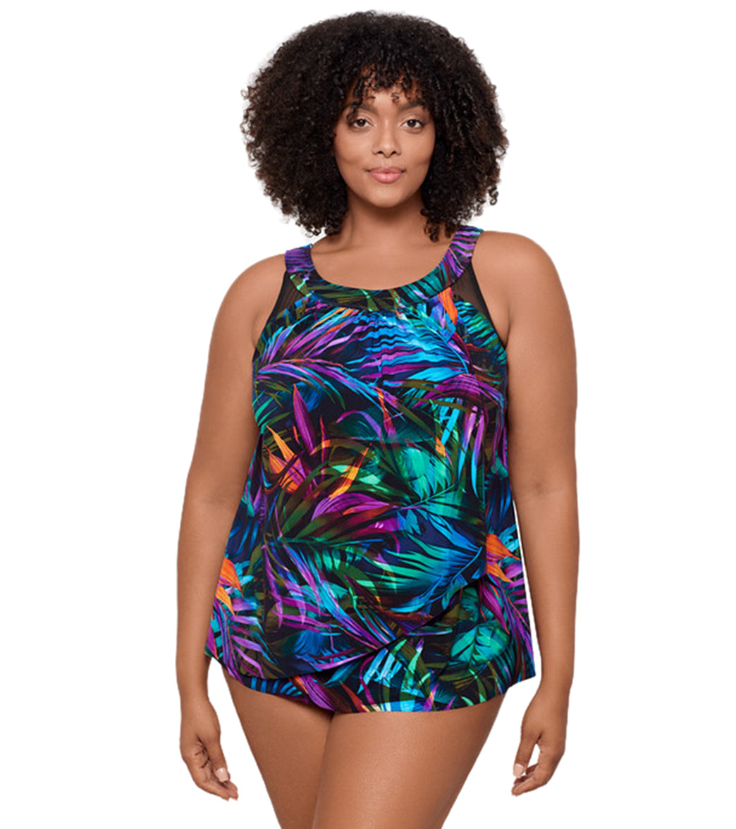 Miraclesuit Plus Women's Plus Size Palma Paradiso Ursula Tankini Top、mySite、noshort