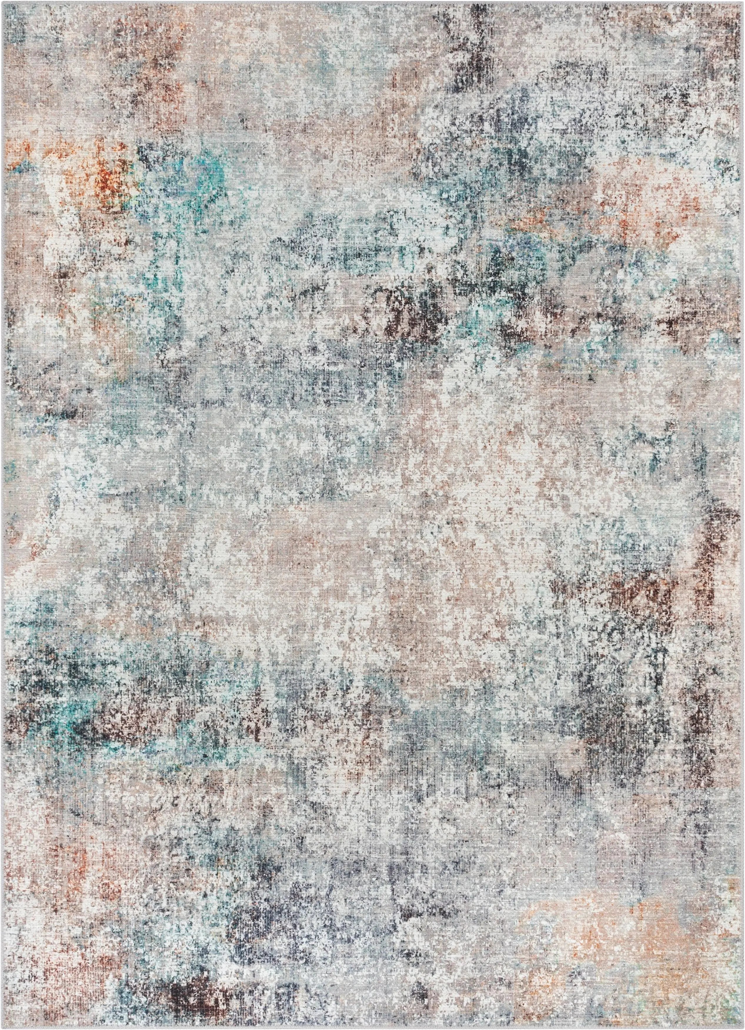 Amesti Machine Washable Light Blue Flat-Weave 5'3 x 7'3 Rug、mySite、gigharbornorthrealestate