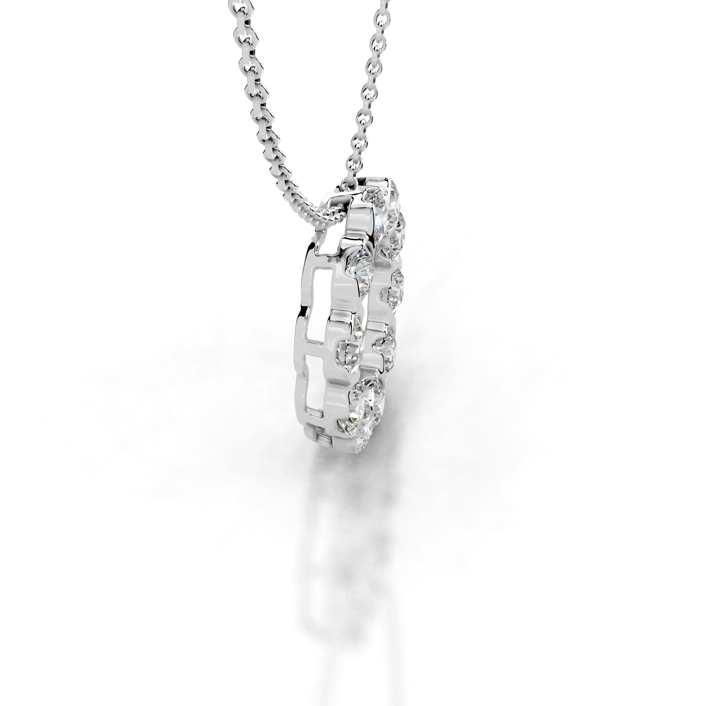 Florence Diamond Hoop Pendant - 14K White Gold、mySite、hinf8tx79