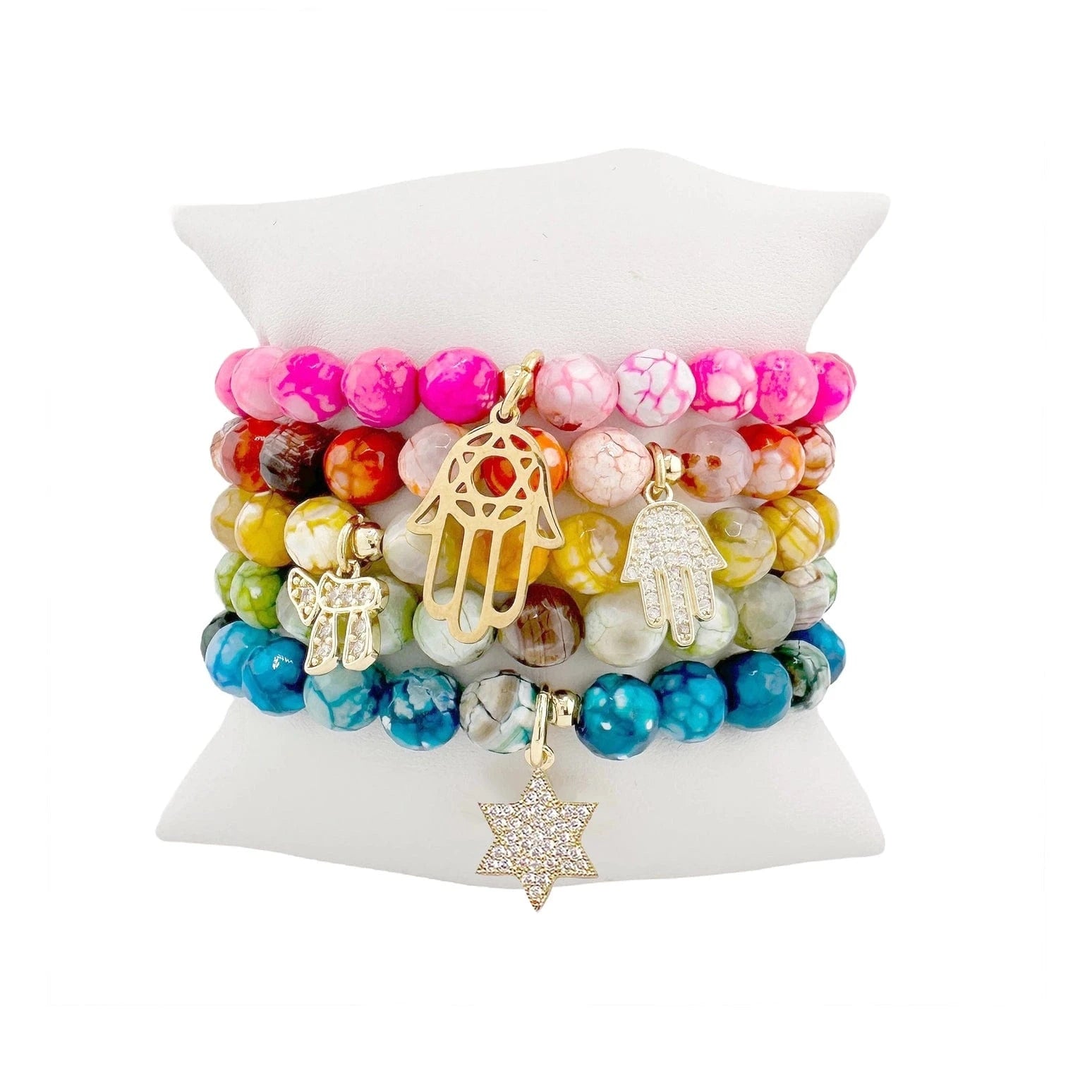 Scarlett Gemstone L’Chaim Bracelet Stack - Rainbow、mySite、topwebapps