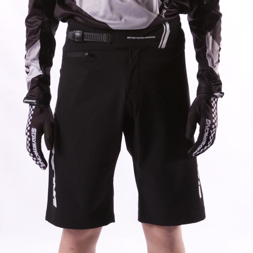  Stay Strong V2 Race Shorts - Black/White、mySite、merchandisen