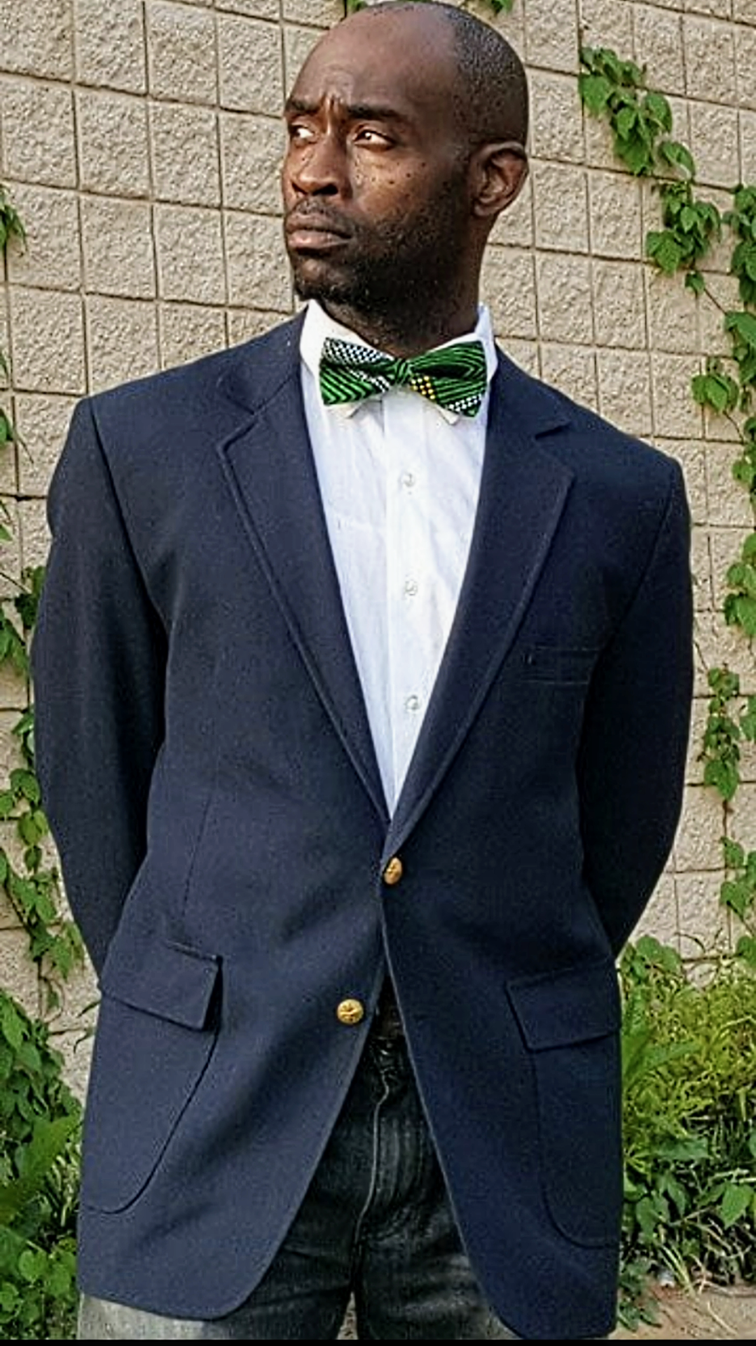 Green African Print Bow Tie-DP3533BT、mySite、solidvoid