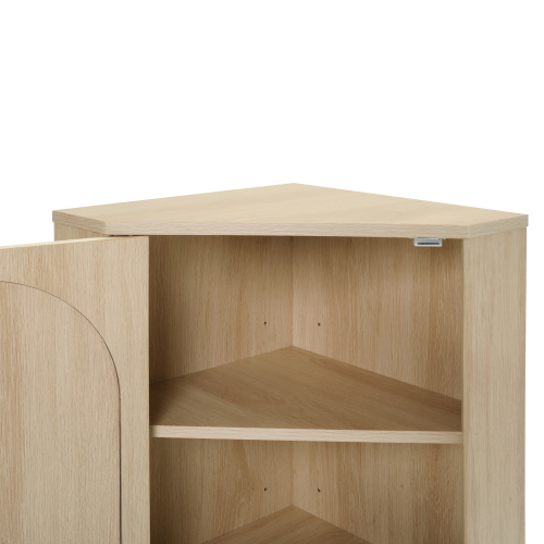 Corner cabinet ,Rattan door,Freestanding Corner Tables For Small Spaces, Corner Shelf Stand For Living Room, Kitchen, Bedroom、、xpatfood