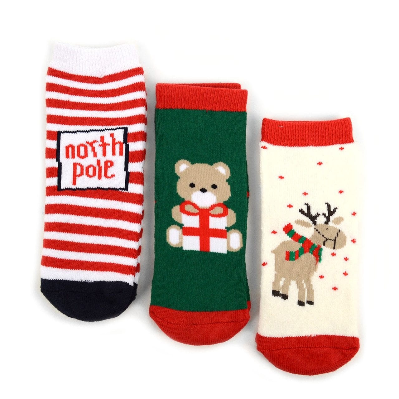 Toddler 3Pk Christmas Socks, so CUTE! Help rescued animals!、mySite、g9winljtr