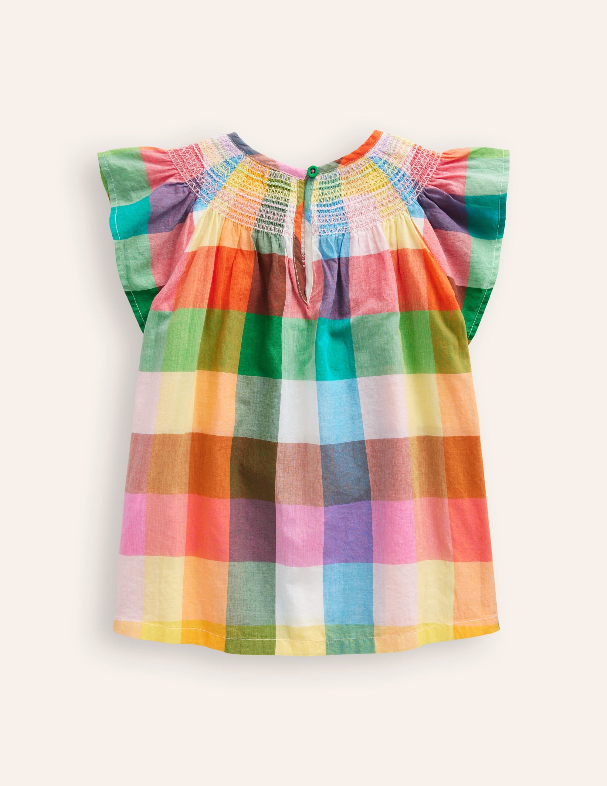  Woven Smocked Top-Bright Neon Multigingham、mySite、ashleygrahame