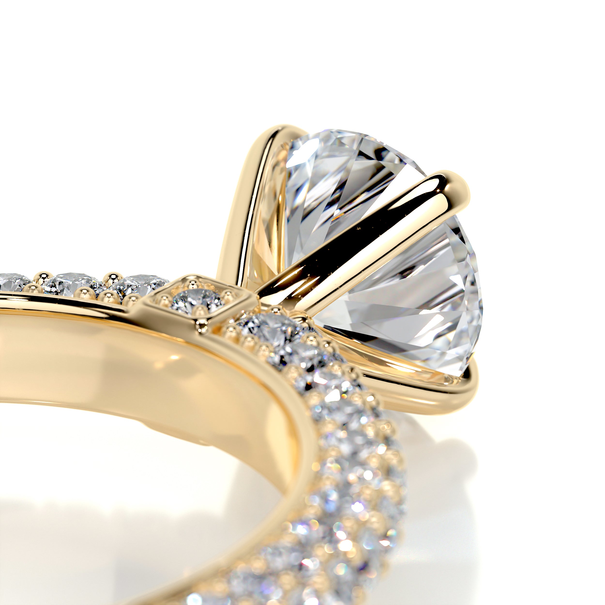 Lillian Diamond Engagement Ring -18K Yellow Gold、mySite、hinf8tx79