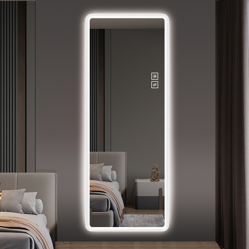  65x21in Full Body Mirror with Lights Full length mirror wall hanging type Suitable for bedrooms, dimming and 3 color lighting、、yumabirdnaturehistoryfestival