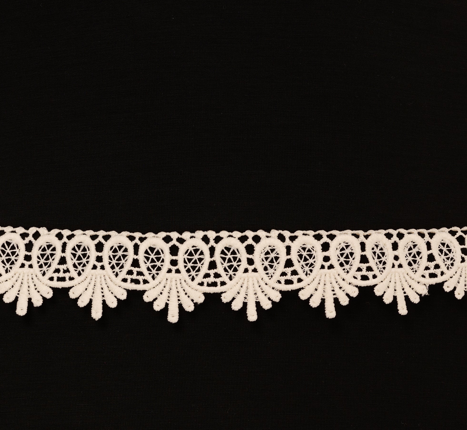 Sleeveless Crochet Lace A Line Midi Dress In Black Ecru、mySite、solidvoid