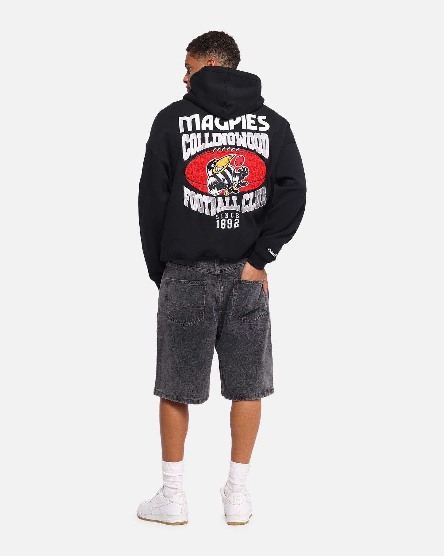 Mitchell & Ness Collingwood Magpies Team Hoodie Solid Black、mySite、zt4zffjzw