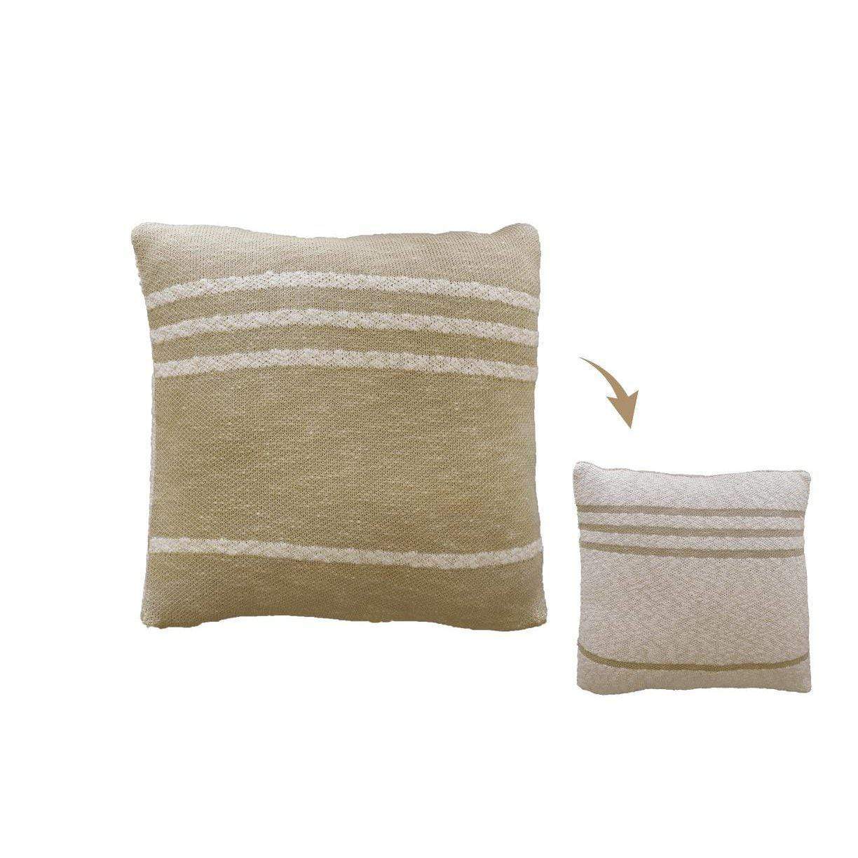 Duetto Olive Natural Knitted Cushion、mySite、gigharbornorthrealestate