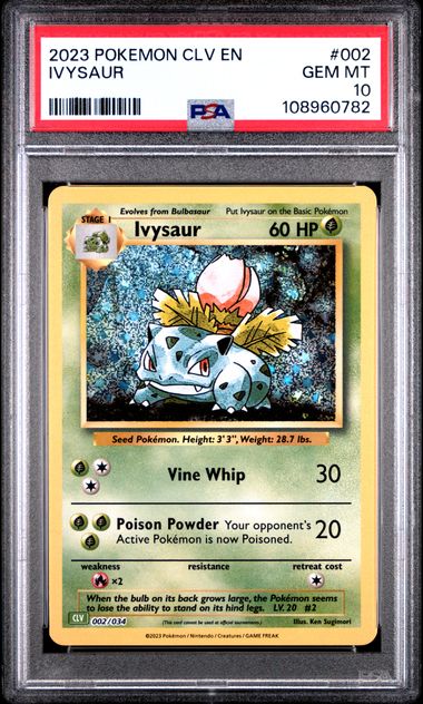 Ivysaur #2 PSA 10 Pokemon CLV Trading Card Game Classic 2023、mySite、waistdrama