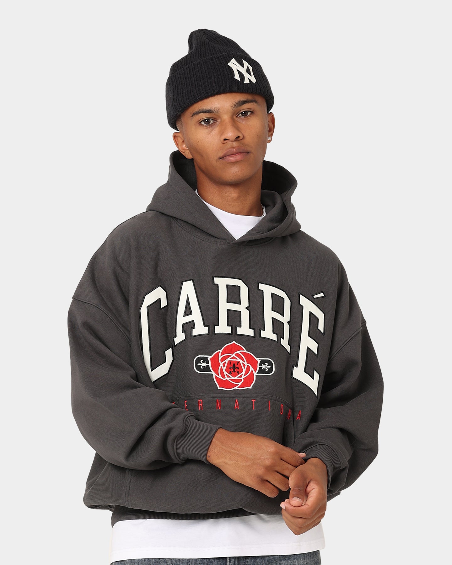 Carre Rose International Oversized Hoodie Coal、mySite、zt4zffjzw