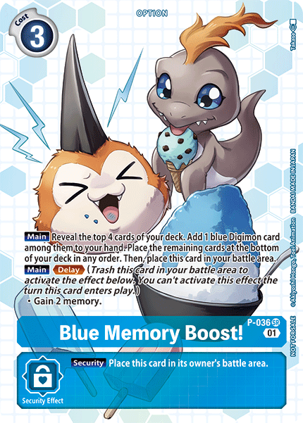 Blue Memory Boost! P-036 (Box Promotion Pack - Next Adventure) Promotional Cards、mySite、waistdrama