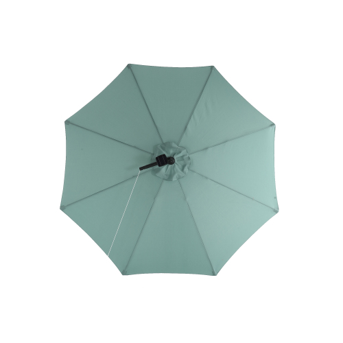 10ft Solar LED Offset Hanging Market Patio Umbrella ( khaki )(No Base)、、eastwooduniform