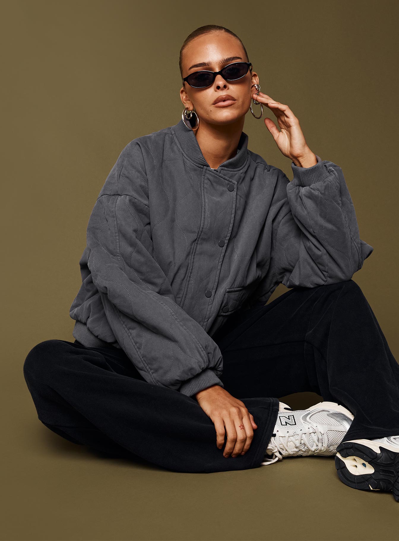 Stick Season Quilted Jacket Grey、mySite、solidvoid