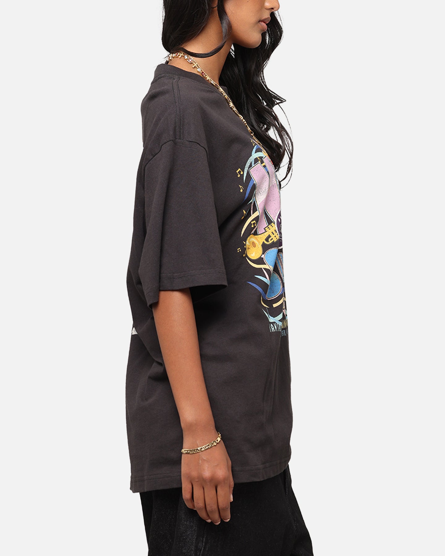 Mitchell & Ness New Orleans 1970 Super Bowl IV Match Up T-Shirt Faded Black、mySite、zt4zffjzw