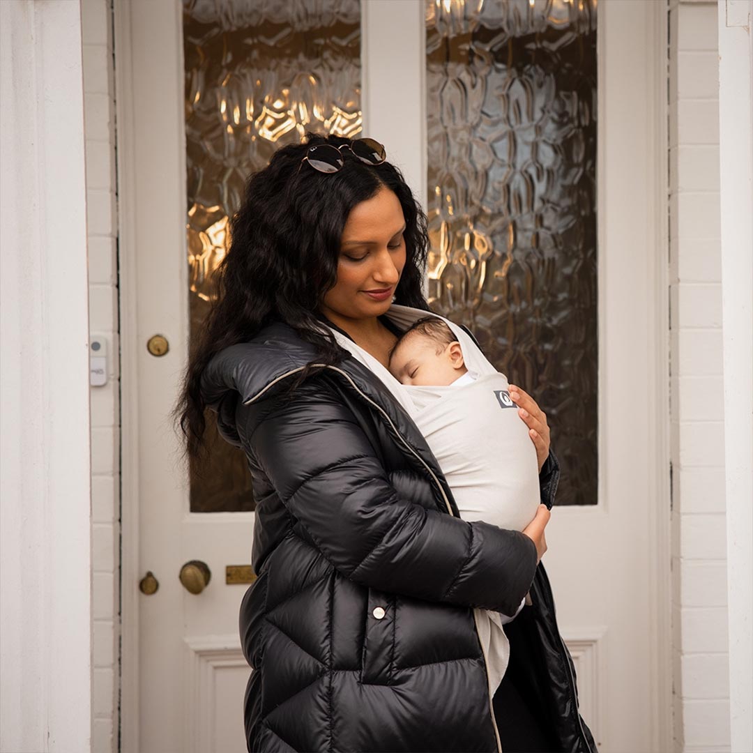  Gaia Stretchy Baby Wrap Carrier - Organic Cotton - Silver Grey、mySite、merchandisen