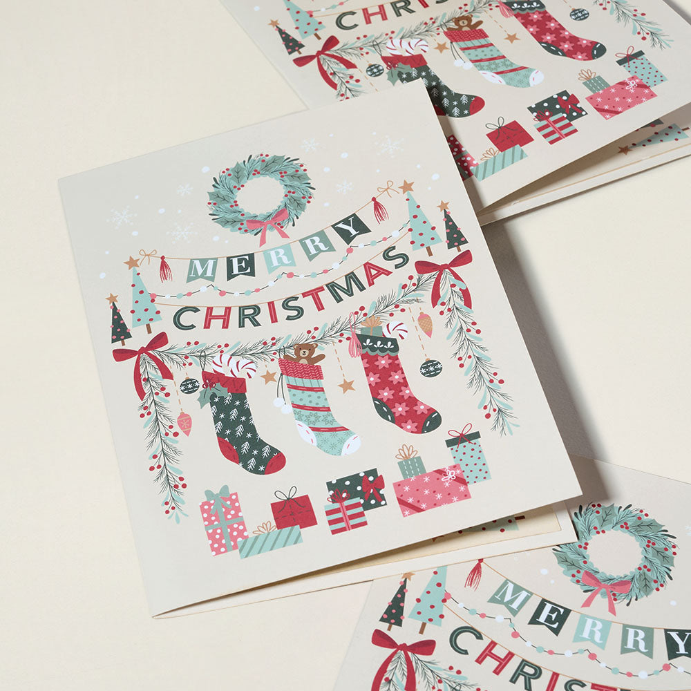 'Merry Christmas' Holiday Bear Plushpop Card、mySite、solidvoid