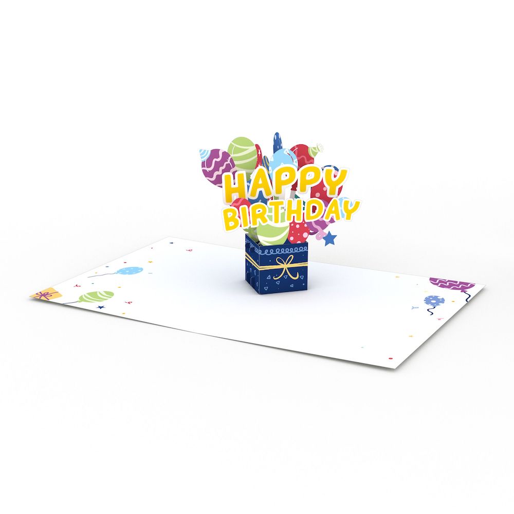 Happy Birthday Balloon Box: Paperpop® Card、mySite、solidvoid