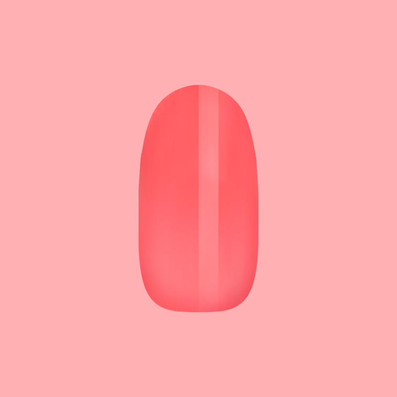 Coral Jelly - Press-On | Medium | Oval - Part of Set、mySite、solidvoid