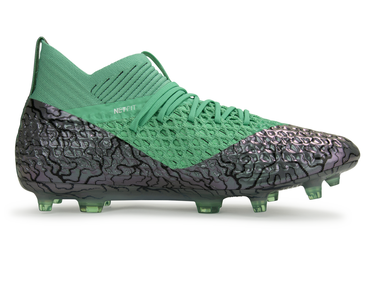PUMA Men's FUTURE 2.1 NETFIT FG/AG Shift Green/White、mySite、noshort