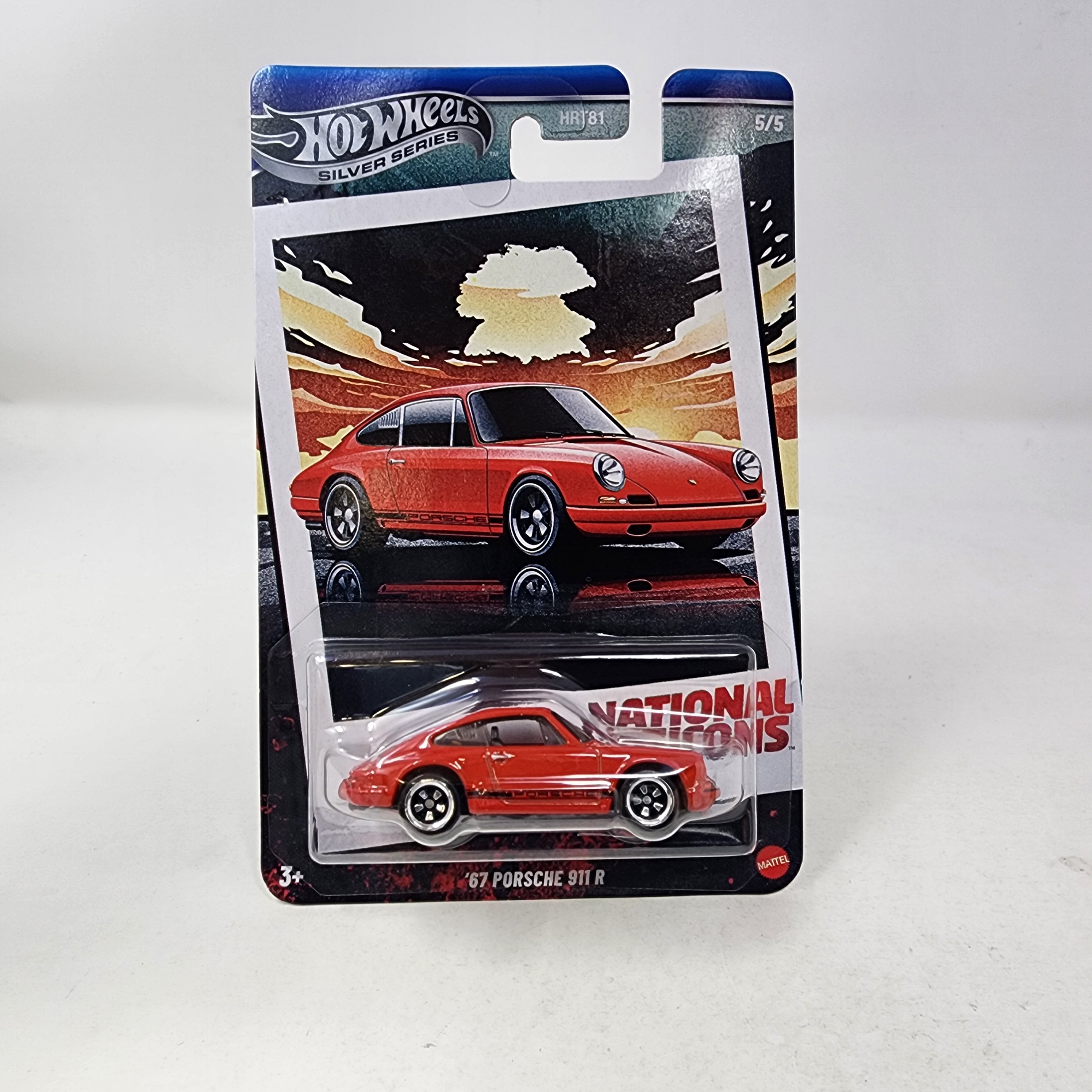 '67 Porsche 911 R 5/5 * Bright Red * 2025 Hot Wheels National Icons Silver Series、mySite、hgirdovlk