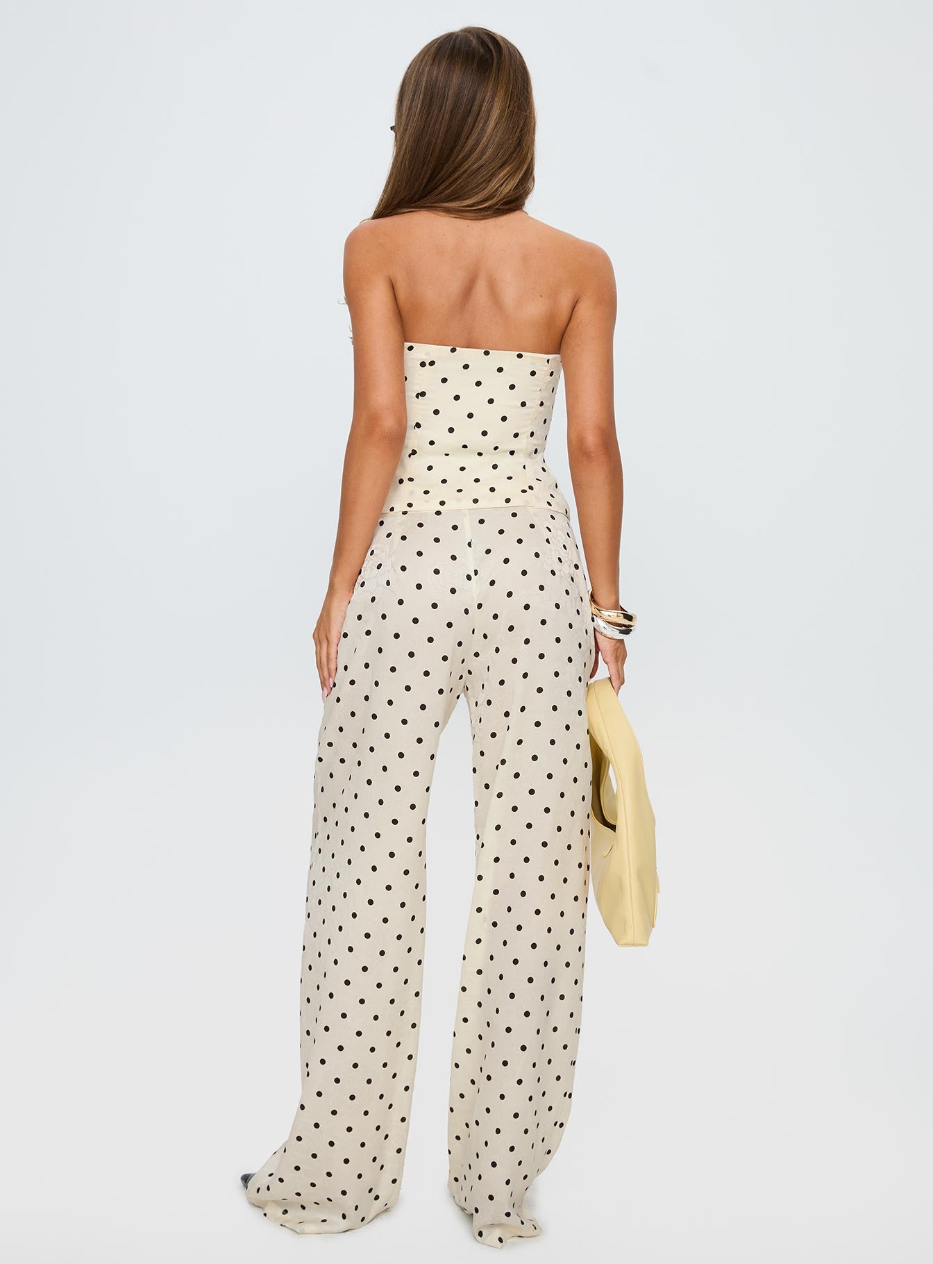 Powdered Sugar Strapless Set Cream Polka、mySite、solidvoid