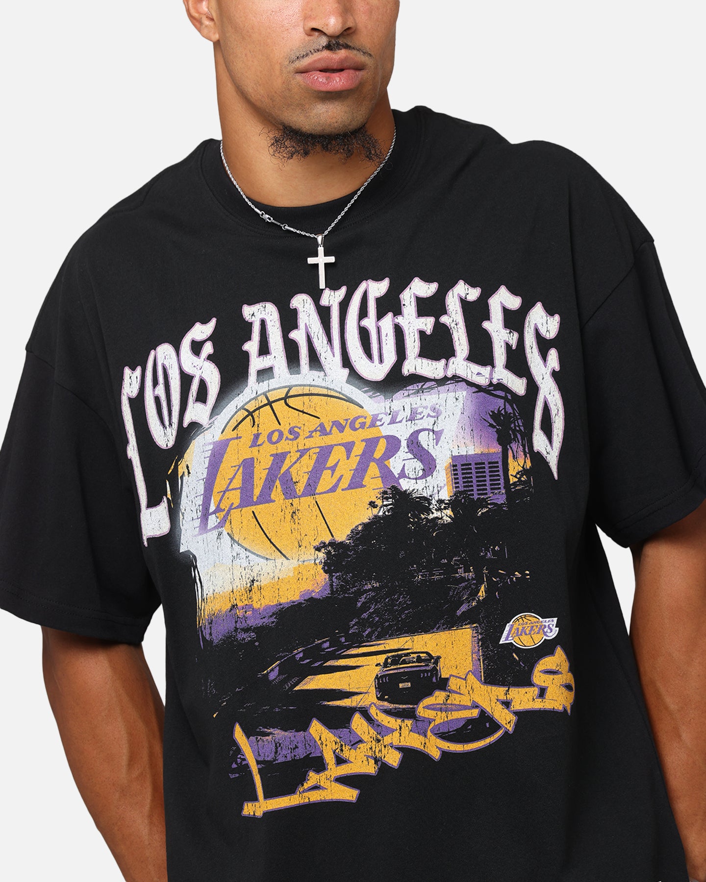 Mitchell & Ness Los Angeles Lakers Soaring T-Shirt Black、mySite、zt4zffjzw