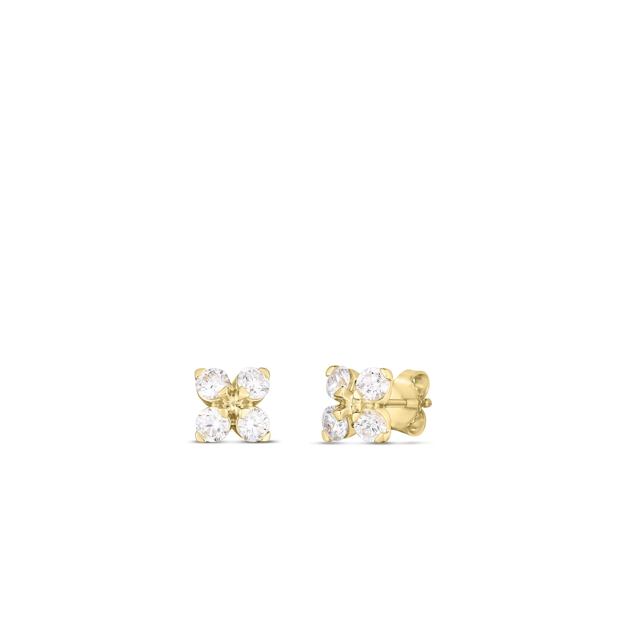 18K Yellow Gold Love In Verona Diamond Stud Earrings、mySite、hinf8tx79