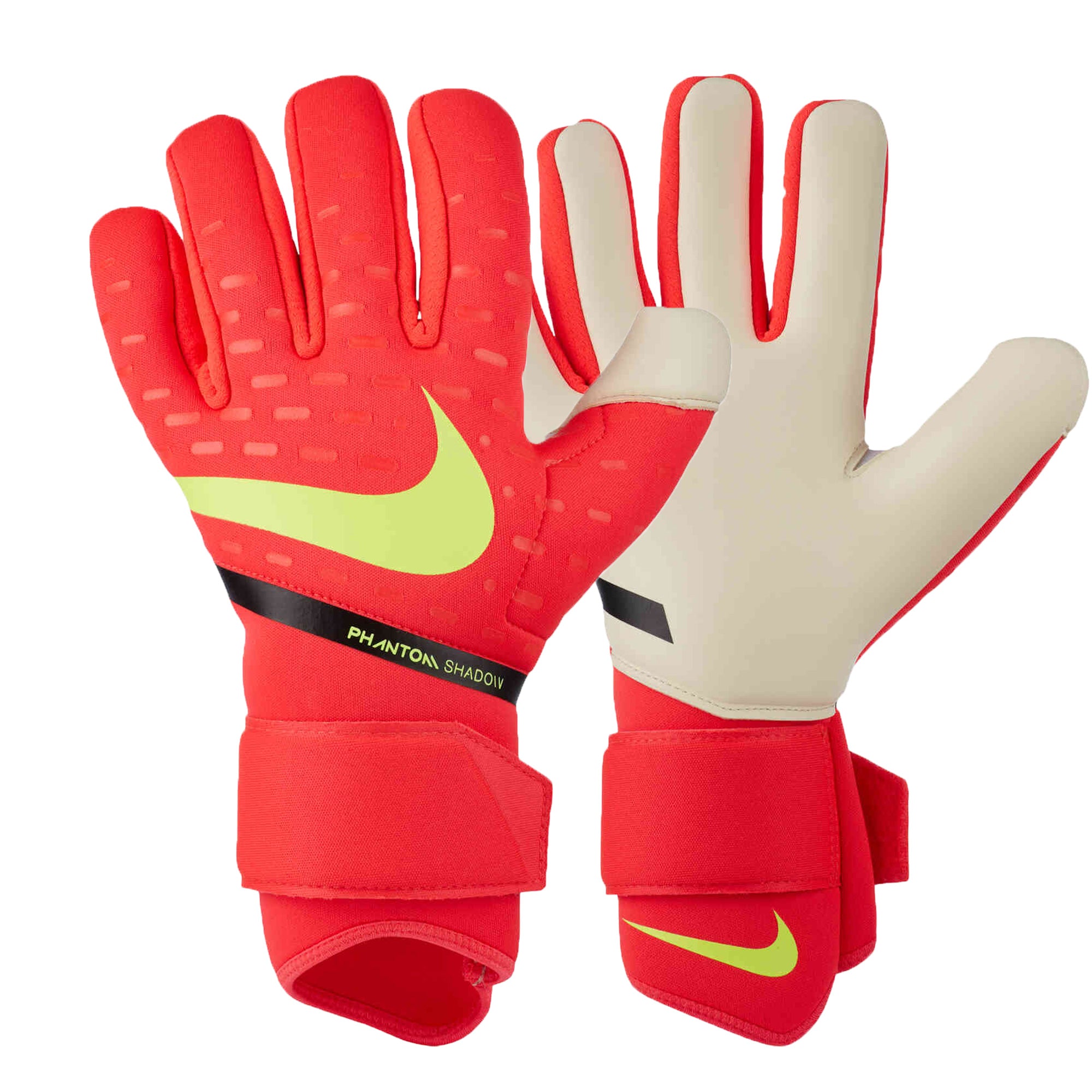 Nike Men's Phantom Shadow Goalkeeper Gloves Red/White/Volt、mySite、noshort