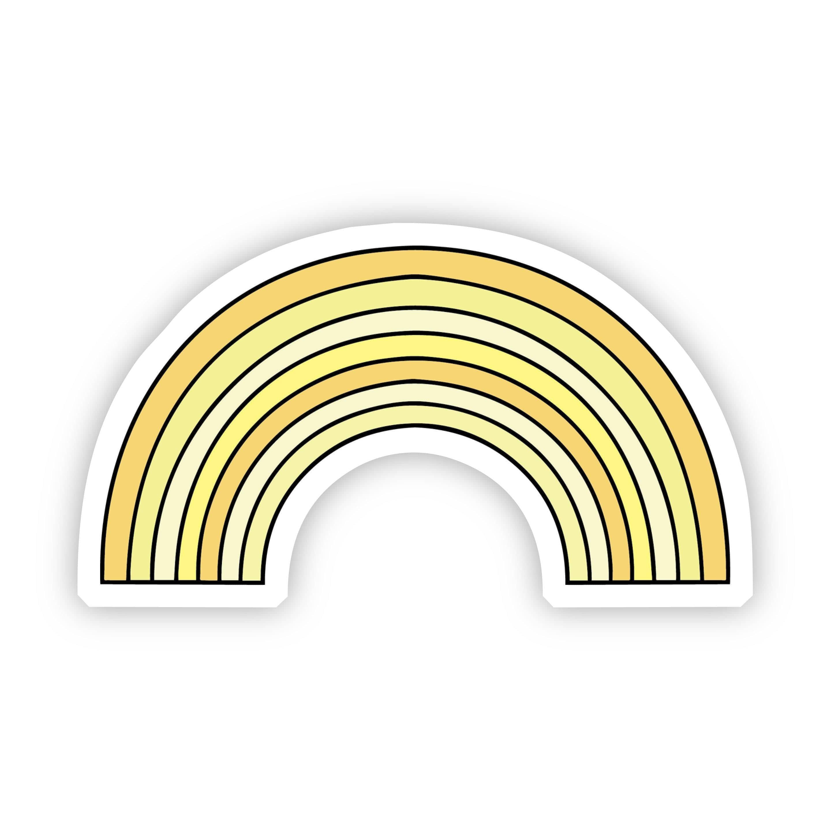  Yellow Rainbow Aesthetic Sticker、mySite、elrpsem3k