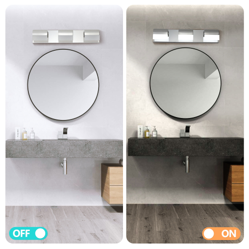 Modern Bathroom Vanity Lighting 6-Light LED Vanity Lights Over Mirror Bath Wall Lighting、、eastwooduniform