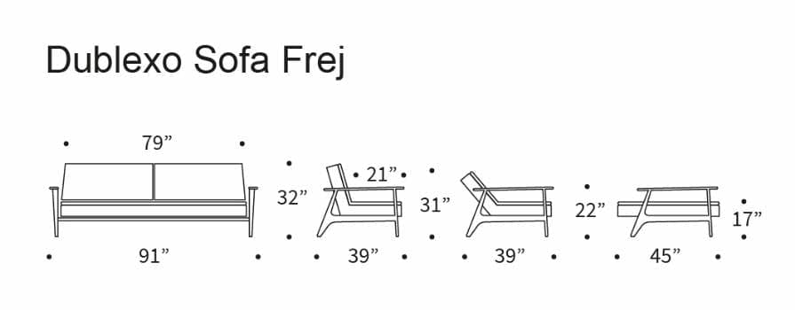 Dublexo Frej Sofa Bed, Smoked Oak、mySite、neckold