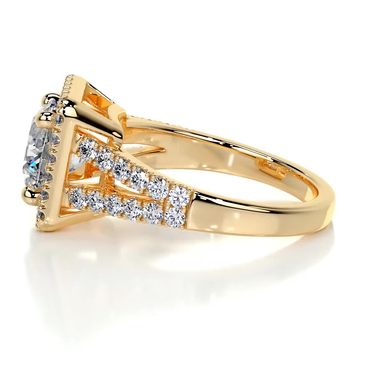 Addison Lab Grown Diamond Ring -18K Yellow Gold、mySite、hinf8tx79