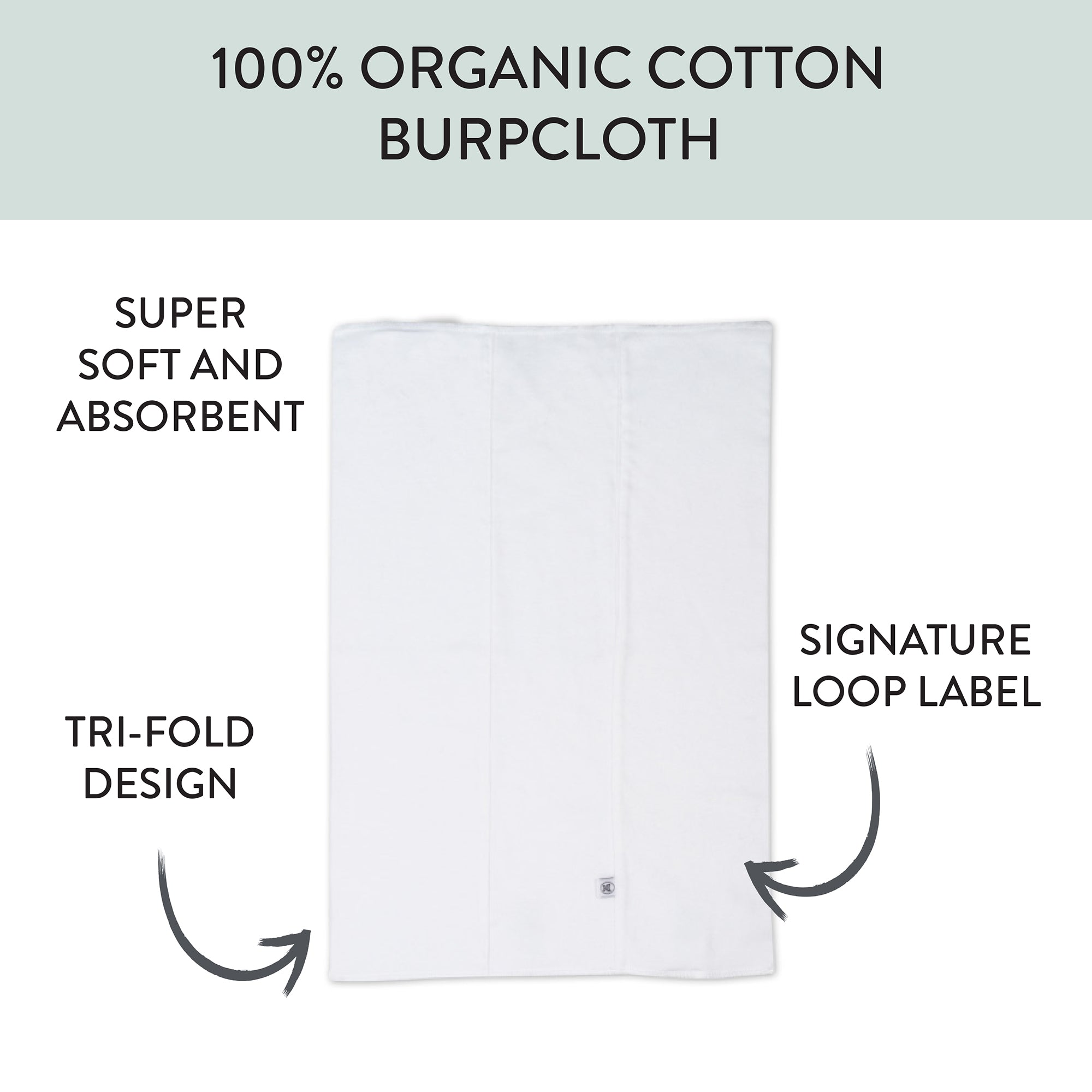  5-Pack Organic Cotton Knit Tri-fold Burp Cloths、mySite、layawaytickets