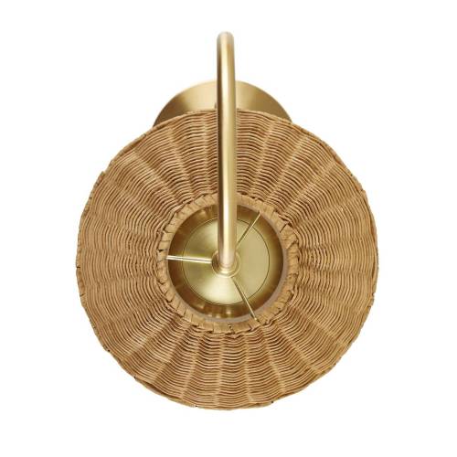 Rattan Weave Shade Table Lamp Gold/Natural See below、、eastwooduniform