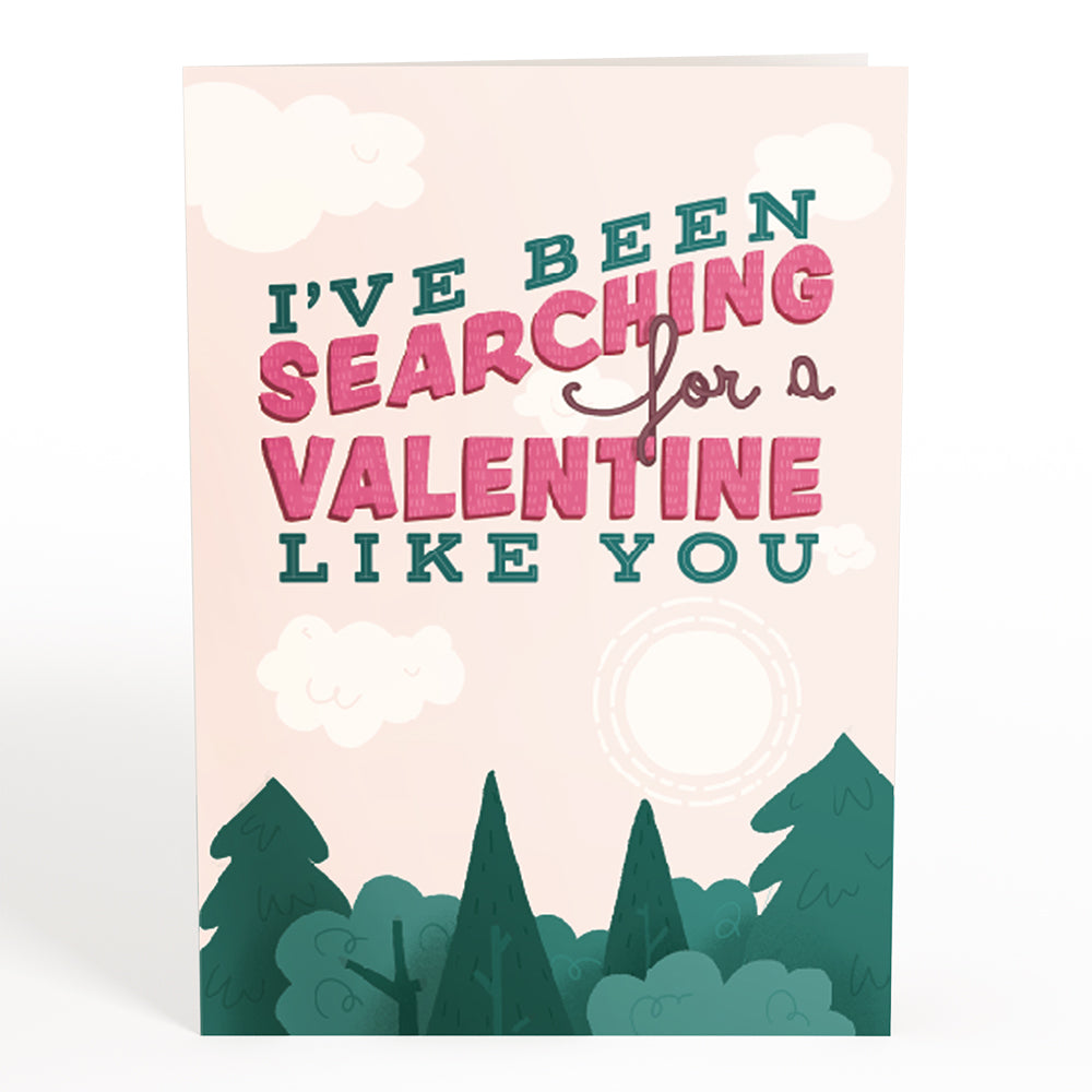 Searching for a Valentine Like You Bigfoot Pop-Up Card、mySite、solidvoid