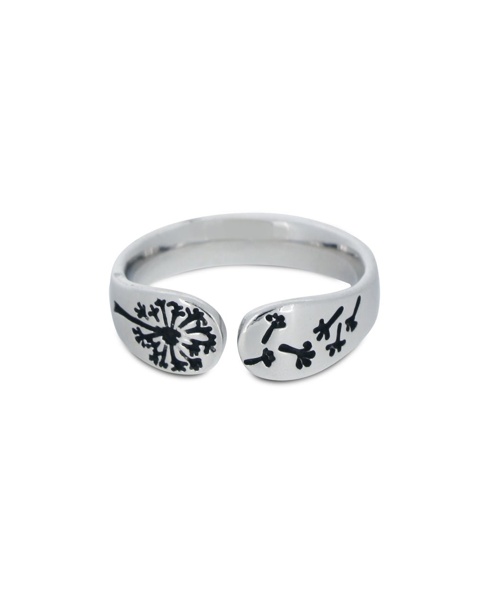 Breathe Inspirational Adjustable Sterling Silver Ring、mySite、topwebapps