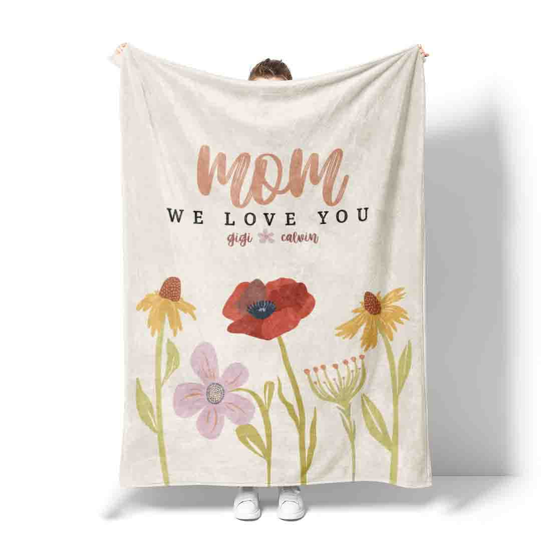  Personalized Blanket | Flowers Picked For Mom、mySite、layawaytickets