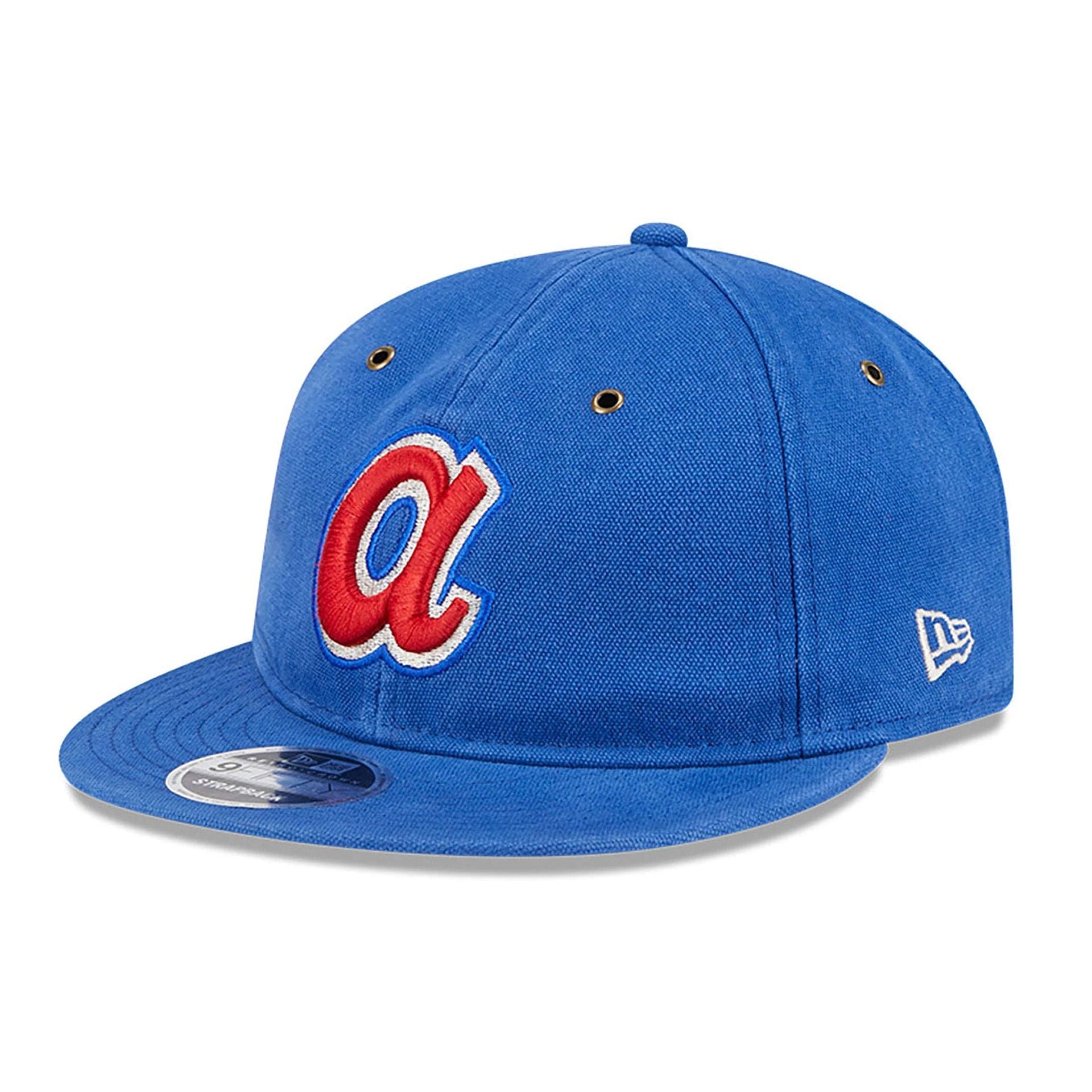 Atlanta Braves Cotton Canvas Blue Retro Crown 9FIFTY Strapback Cap、mySite、vikingsvslions
