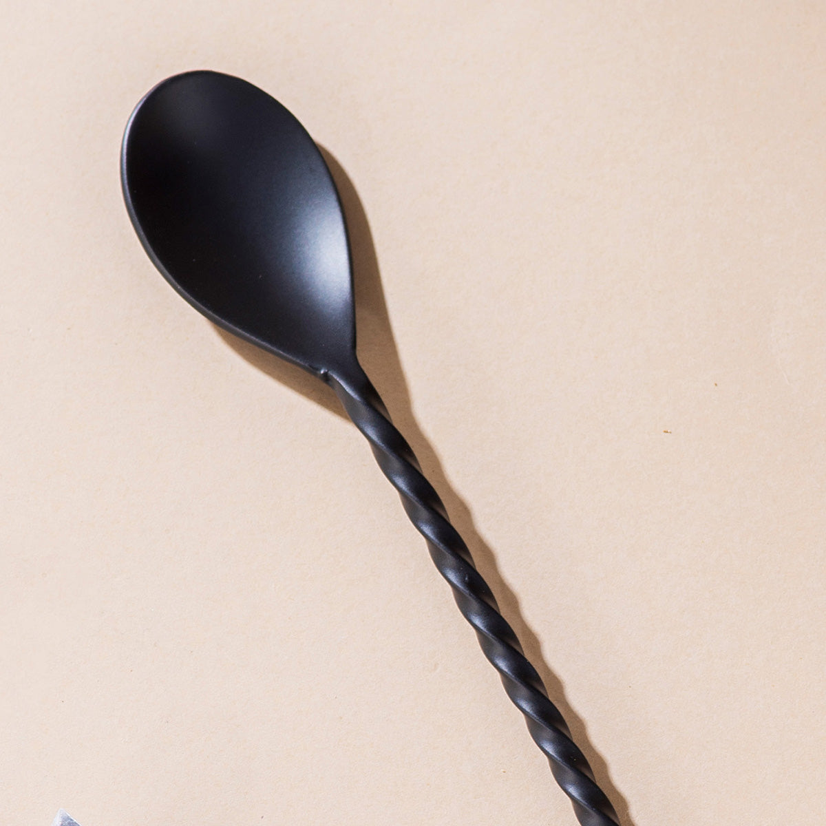Stainless Steel Bar Spoon | Long Twisted Handle | Black、mySite、camillekostekn