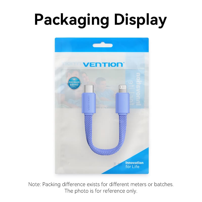 Bi-Directional Charging Cable 11CM for 5000mAh Power Bank (USB-C + Lightning) 20W Light Indicator Display Type、mySite、fannypackpong