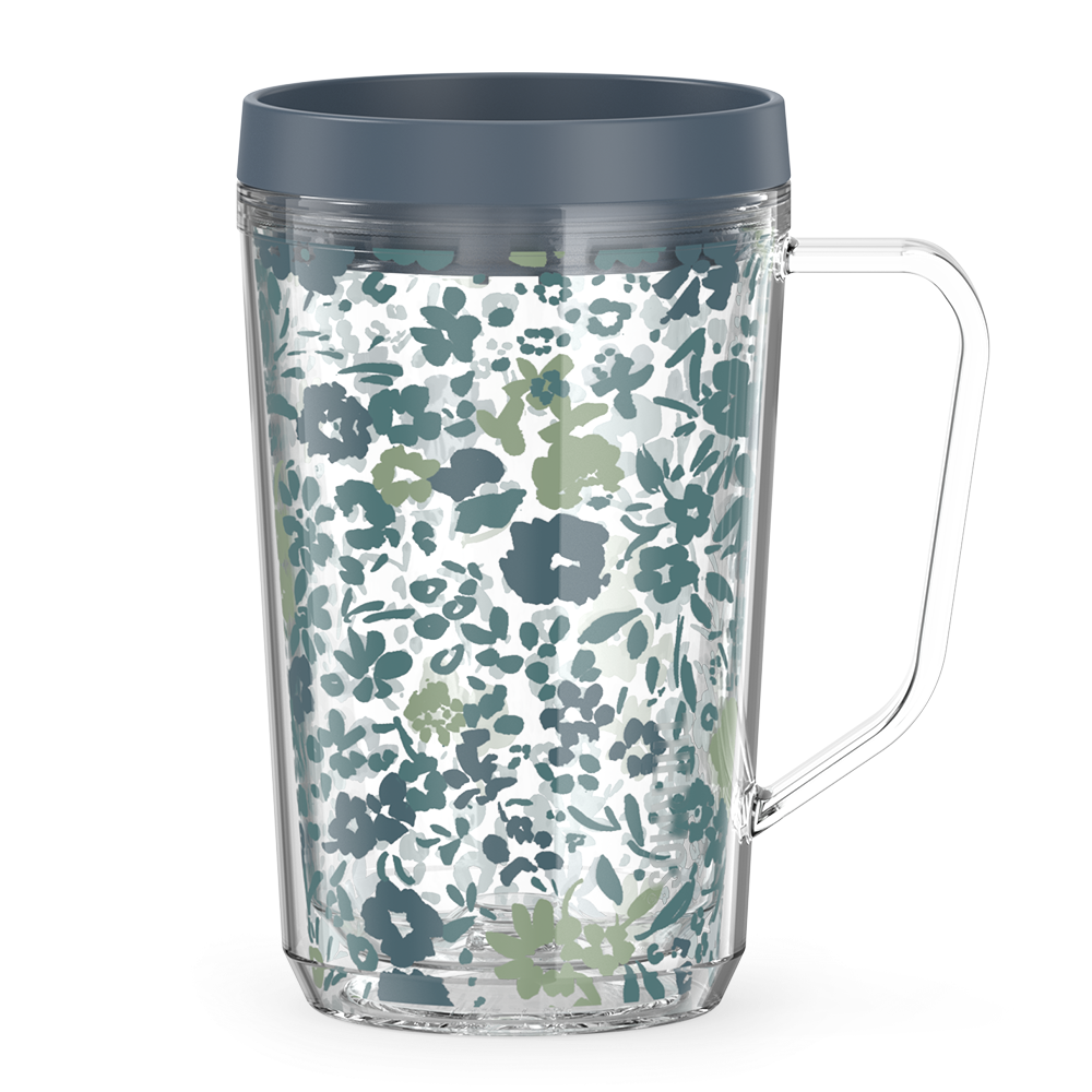 16oz DOUBLE WALL DESK MUG BLUE FLORAL、mySite、noshort